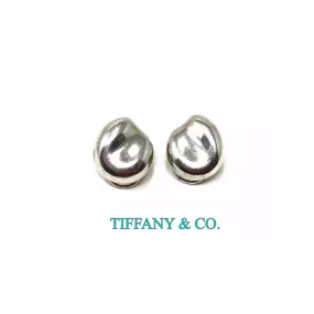 Tiffany & Co. Elsa Peretti Sterling Silver Bean Ear Clip Earrings 